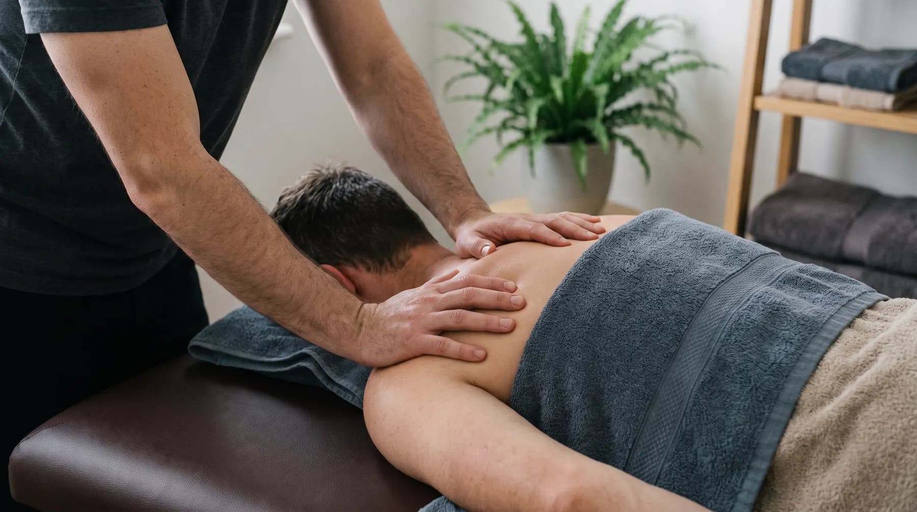 Massage sportif de l'epaule et du trapeze