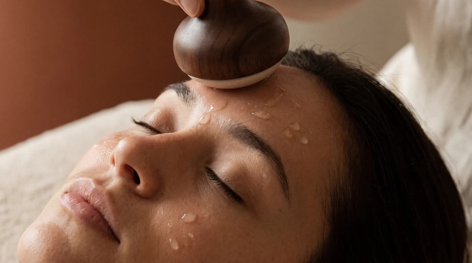 A facial in a private room