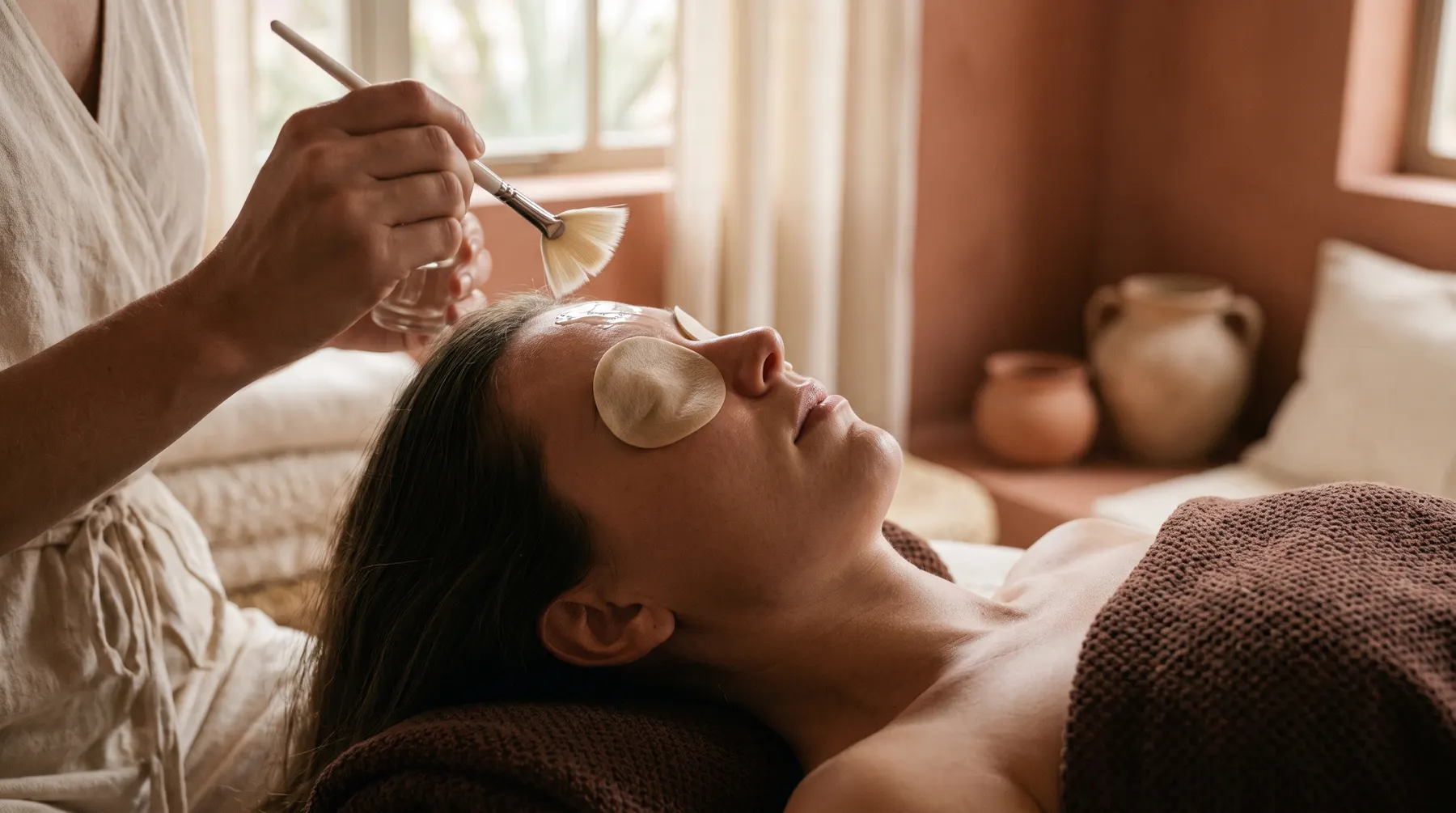 A treatment applied to the face