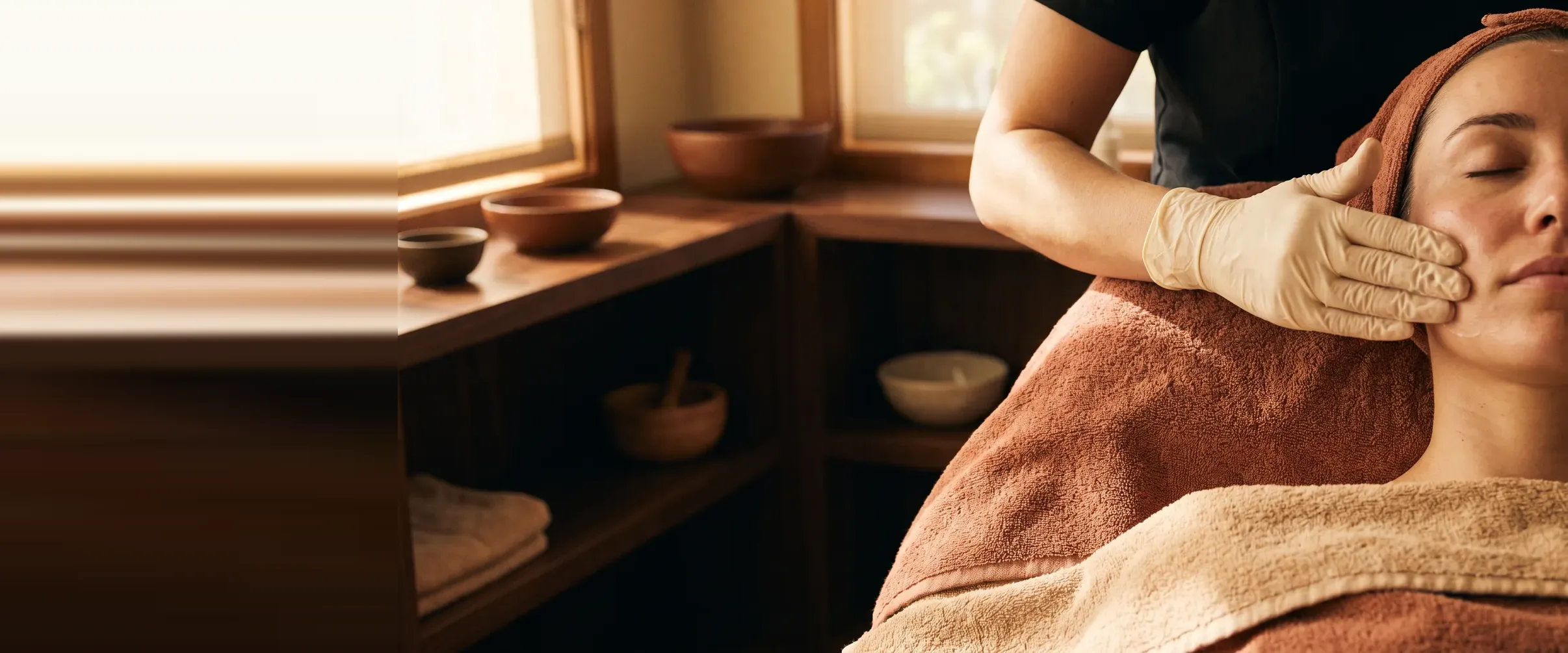 Facial in progress at L'Institut Béa